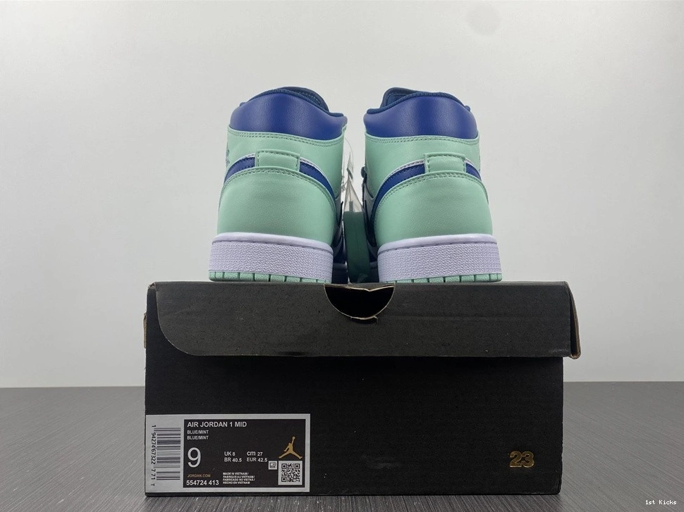 Jordan - Mid 1 Mystic Foam 554724-413 Navy Mint 0325